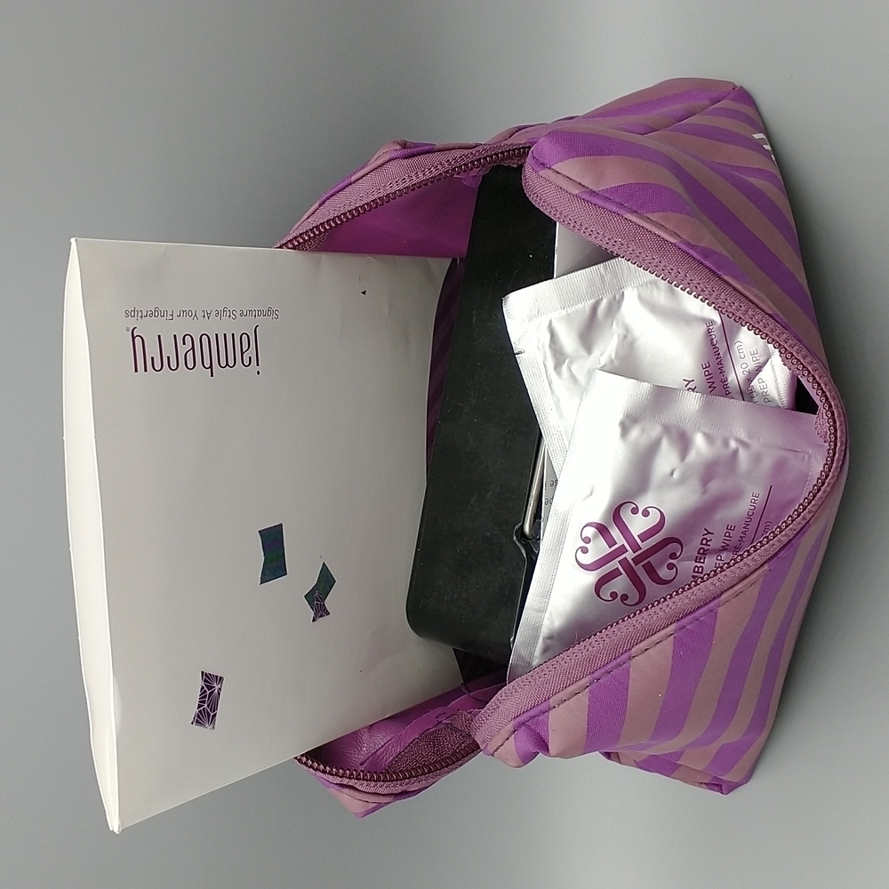 Jamberry Bundle with heater, sample nail wraps, scissors, files carrying case